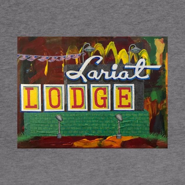 Abstract Neon Landmark Series: Lariat Lodge by Broken Stick Arts & Crafts